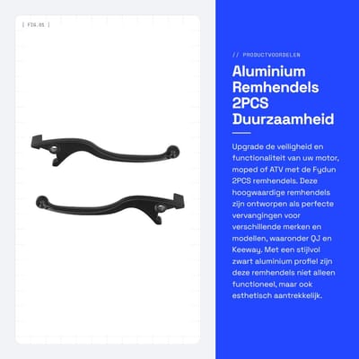 Dailygoods- Remhendel - Vervanging voor Motorfiets/Moped/ATV - Lichtgewicht - Duurzaam Aluminium - Verhoogde Veiligheid - Eenvoudige Installatie - Remhebel