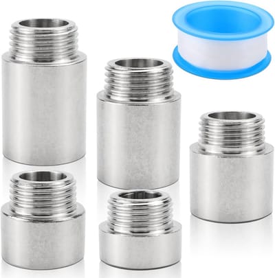5 Delige Kraanverlengset RVS 1/2 Inch - Inclusief 10 t/m 30 mm Verlengstukken