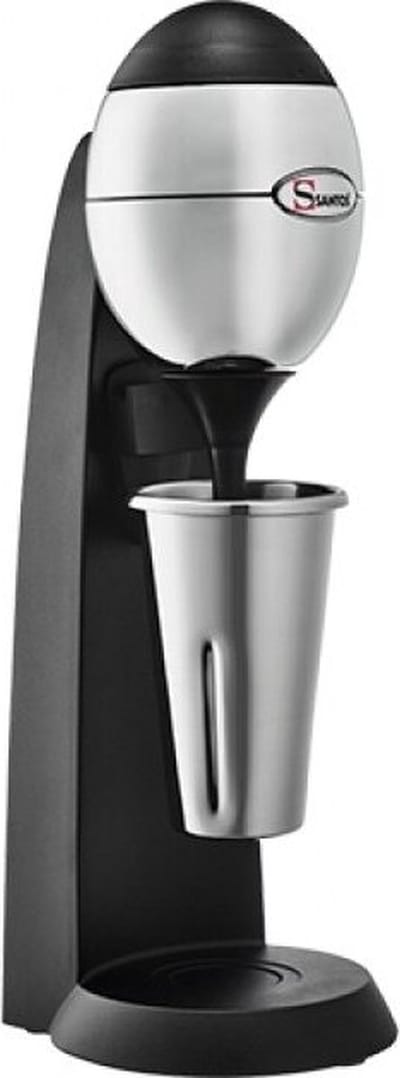 Milkshaker 0.67L - 2 Bekers (RVS+PC) - 3 Roerstaven - Santos DRINK MIXER #54 - Horeca & Professioneel
