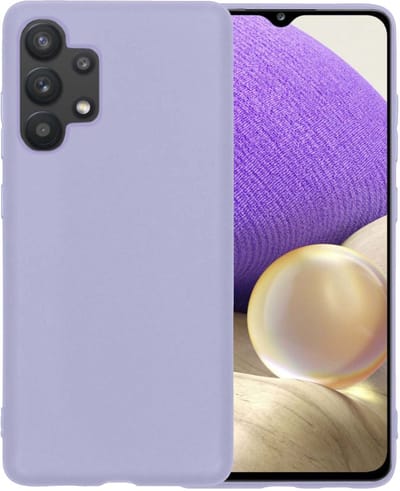 Hoesje - Geschikt voor Samsung Galaxy A32 4G - Sterk & Shockproof - Hoes Cover - Siliconen Case - Telefoonhoesjes - Lila