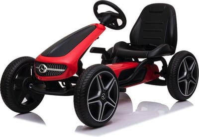 Mercedes Skelter, Trapauto, Go-Kart - Rood - Rubberen EVA Banden