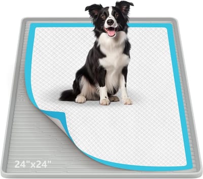 Urineopvangmat voor honden, lekvrije siliconen mat met hoge rand, ideaal voor training en vloerbescherming, 140 x 96,5 cm