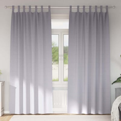 vidaXL Zwart-out Gordijnen met Ringen 2 st Metaalgrijs 245 x 140 cm
