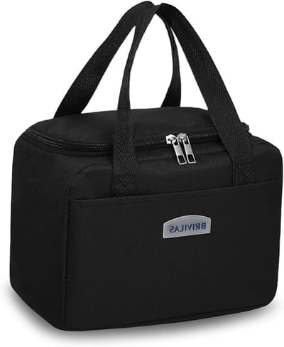 Lunch Box Tas - Zwart - Ideaal voor Werk, School en Picknicks - Duurzaam en Ruim Ontwerp