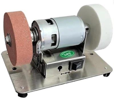 Sieraden Polijstmachine - Tafelslijpmachine Motor - Sieraden Polijsten - Dubbele Slijpschijven - 3 kg - One Color