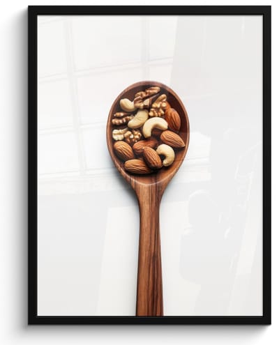 Poster in lijst - Fotolijst 50x70 cm - Posters - Noten - Wit - Hout - Posterlijst zwart - Decoratie - Wanddecoratie woonkamer - Muurdecoratie slaapkamer