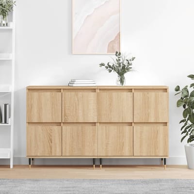 vidaXL - Dressoirs - 2 - st - bewerkt - hout - sonoma - eikenkleurig