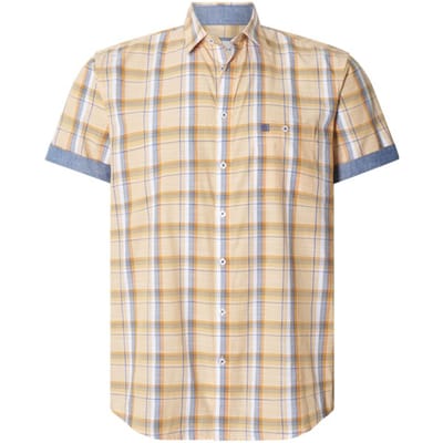 Babista herren Overhemd Met Korte Mouwen - 39/40 - oranje - Plus Size