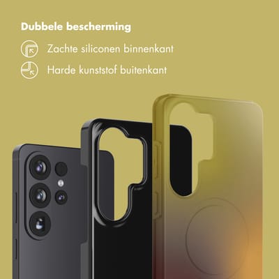 Selencia Hoesje - Geschikt voor Samsung Galaxy S26 Ultra - Backcover - Gradient Olive Dust