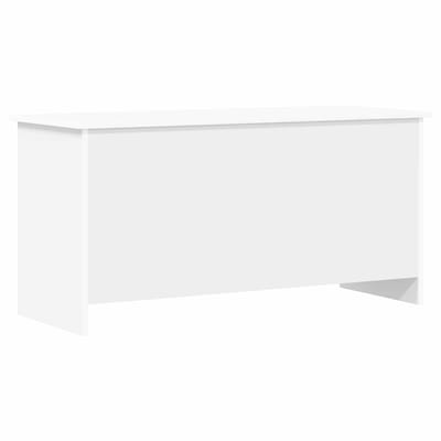 vidaXL - Opbergkist - met - opslag - Wit - 100 - x - 40 - x - 50 - cm - Bewerkt - hout