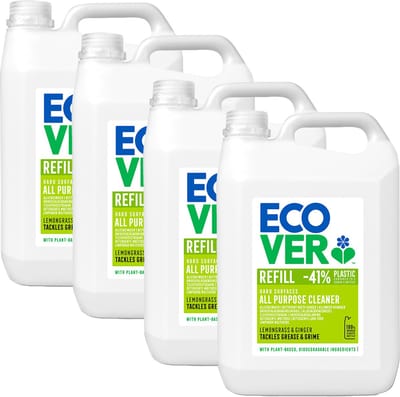 Ecover Allesreiniger - Ecologisch, Reinigt en Ontvet - 4 x 5L - Voordeelverpakking