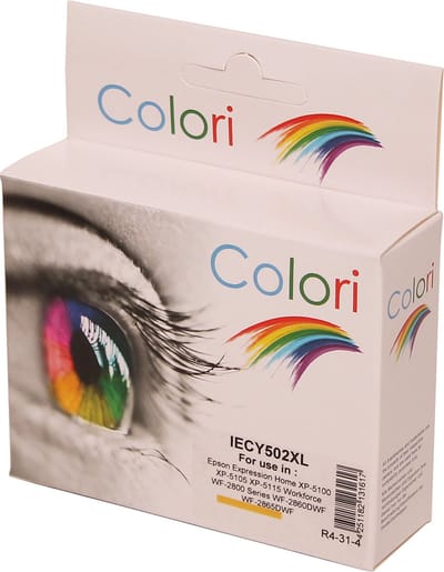 Colori huismerk inkt cartridge geschikt voor Epson 502XL geel voor Expression Home XP-5100 XP-5105 XP-5115 Workforce WF-2800 Series WF-2860DWF WF-2865DWF