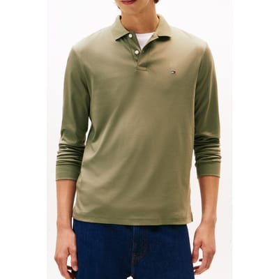 Tommy Hilfiger L/s Liquid Cotton Battle Green Taglia: XL | Polo Outlet | Uomo | Verde