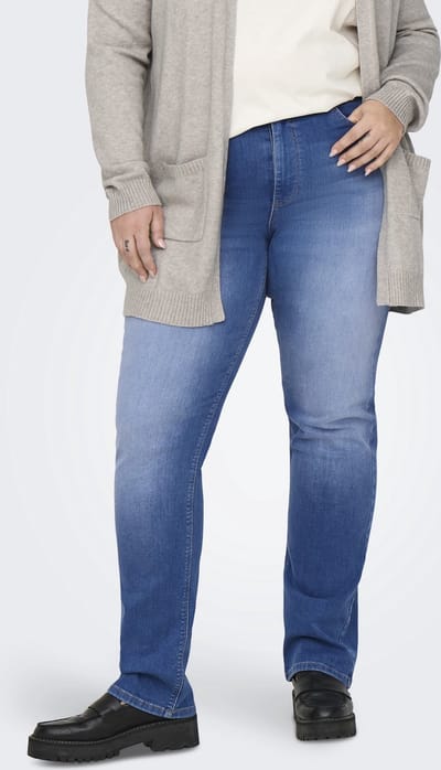 ONLY CARMAKOMA - CARWILLY HW STRAIGHT DNM REA12187 NOOS - Dames - Jeans
