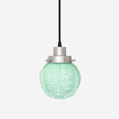 Hanglamp aan snoer Guimard Flower Mint 20's Matnikkel - Art Deco Trade