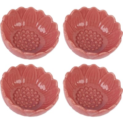 4 Pièces Plat en Céramique Pour Brûleur à Huile Chauffe-Plat Diffuseur Bol Support Motif Craquelé Glacé Huile Essentielle rose