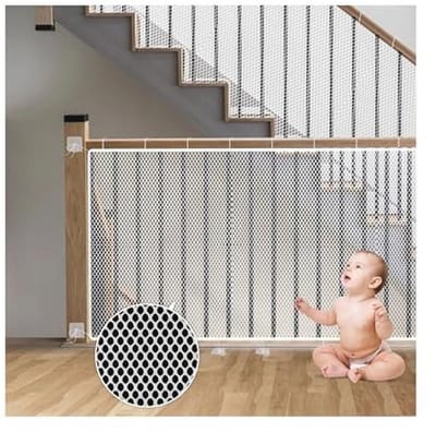 Veiligheidsnet - Kindernet Balustrade - Kind Veilig Houden - Duurzaam Polyester - 6 x 0.9 Meter - Wit