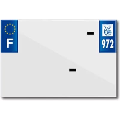 PVC nummerplaatstrip met bedrijfsnaam Top Plaq 972