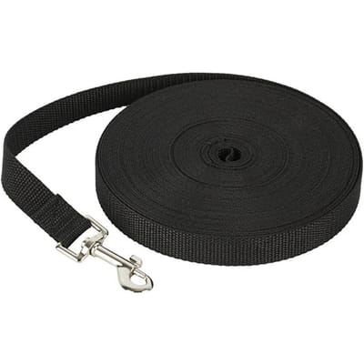 1,5M 1,8M 3M 4,5M 15M 30M Laisse d'entraînement pour chien en nylon Laisse de promenade pour animal de compagnie Long cordon Corde de traction Pour petits et grands chiens Article de laisse (black,4.5m) noir