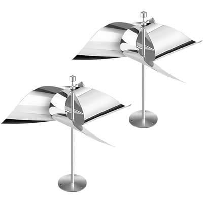 2 STUKS Reflecterend Windaangedreven Afschrikmiddel Roestvrij Staal Multifunctioneel Reflecterend Draaiend Vogelafschrikmiddel voor Buiten