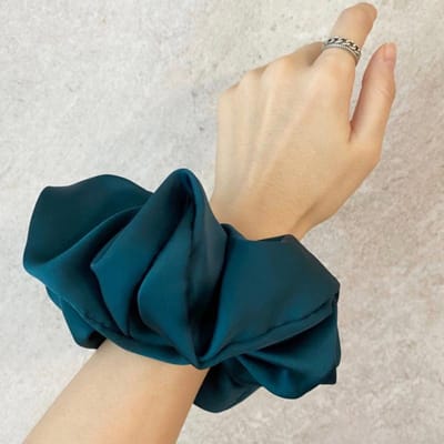 Zijden Scrunchies voor Vrouwen Koreaanse Chiffon Elastische Haarbanden Paardenstaarthouder Hoofddeksel Femme beige