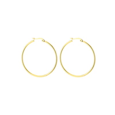 Bijoutheek Oorringen (40mm x 2mm) Gold