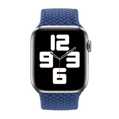 Apple Gevlochten solobandje voor de Apple Watch | 38/40/41/42 mm - Maat 2 - Atlantic Blue