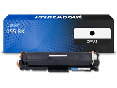 PrintAbout huismerk Toner 055 BK Zwart Geschikt voor Canon