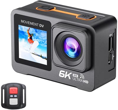 NovaWare Action Camera 6k - 50MP - Vlog Camera - Onderwater Camera - Actie Camera - Waterdicht tot 30M - Ultra 4K met 60FPS - Beeldstabilisatie EIS - IMX sensor