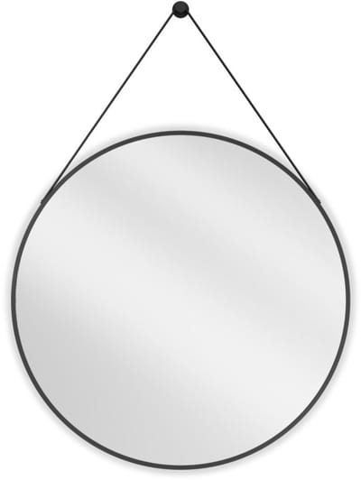 Mexen String ronde badkamer spiegel 80 , zwarte frame - 9854-080-080-000-70