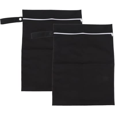 2 stuks Zwarte Natte Tas TPU Stof Ritsontwerp Waterdichte Opbergtas voor Buiten Natte Kleding white