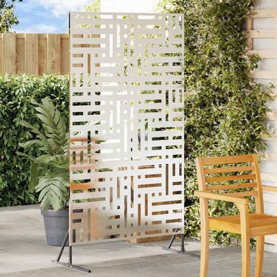 vidaXL - Privacyscherm - 100 - x - 50 - x - 180 - cm - Roestvrij - staal - zilver