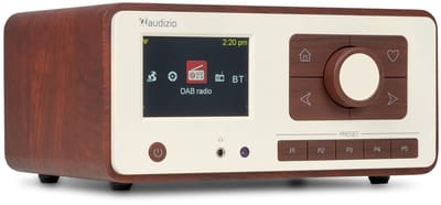 Internet radio - Audizio Dozza - Senioren radio - FM en DAB radio - Radio met Bluetooth - Wekkerfunctie - Houtlook