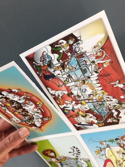 Cartoon PRINTKAARTEN 250 stuks formaat A4 - voor printer - met scheurperforatie te verdelen in 1000 kaarten formaat A6 - Mondzorg