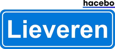 Hacebo - Plaatsnaam Sticker - 29x10 CM - Lieveren sticker - Verkeersborden sticker - grappige cadeaus - Lieveren