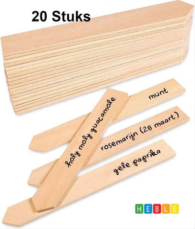 *** 20 Luxe moestuin bordjes - Plantenlabels - Plantenstekers - Plantstekers - Moestuinbordjes - Steeketiketten tuin - Plantenetiket - Plantlabel - van Heble® ***