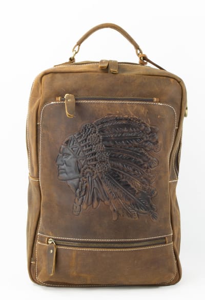 DE LAMASSU® Leren Laptop Rugzak 15.6 Inch – Echt Leren Rugtas met Laptopvak – Vintage Backpack voor Werk, School en Reizen – Unisex