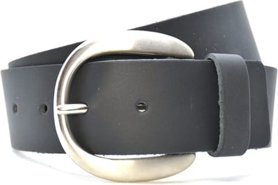 5 cm brede zwarte dames riem - 100% leer - zwarte tailleriem - Maat 95 - Totale lengte riem 110 cm