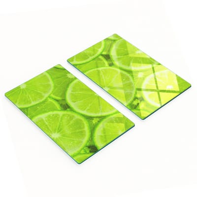 Multifunctionele decoratieve glazen borden met limoenprint 2x30x52 cm