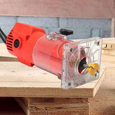 Hout Router Trimmer - Elektrische Frees - Houtbewerking Precisie - 3000 Toeren - 6mm Spantang - Grijs