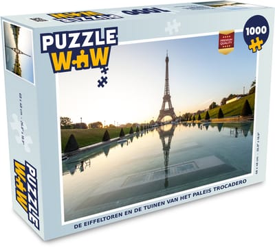 Puzzel De Eiffeltoren en de tuinen van het paleis Trocadero - Legpuzzel - Puzzel 1000 stukjes volwassenen