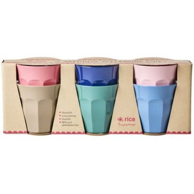 Rice melamine beker medium a new york minute, assorti