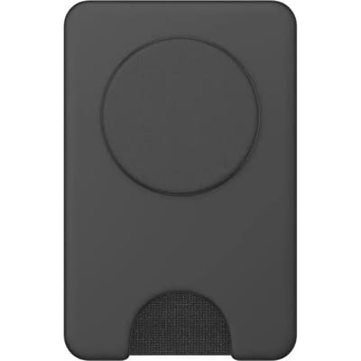 PopSockets PopWallet+ met een magnetische ring - Portemonnee en Telefoonbutton voor iPhone 12 en hoger - Zwart