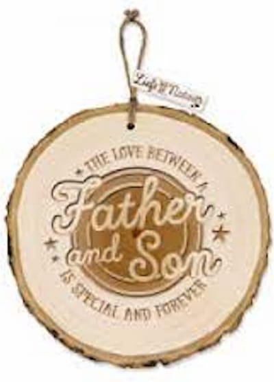 Boomschijf - Woondecoratie - Wandbord - Father&Son - Vaderdag