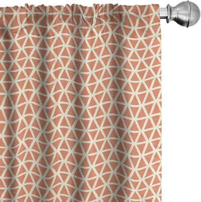 ABAKUHAUS oranje gordijnen – Groovy Triangles – 2x75x225 cm