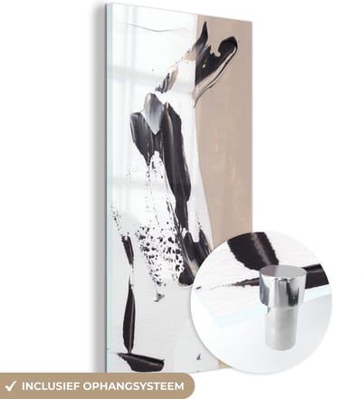 MuchoWow® Glasschilderij 60x120 cm - Schilderij acrylglas - Verf - Design - Abstract - Foto op glas - Schilderijen
