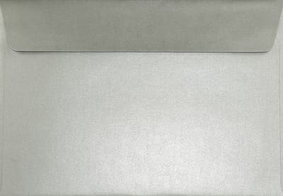 Metallic (parelmoer) zilveren enveloppen A5 - 162 x 229 mm - C5 - 20 stuks - HK zelfklevend met plakstrip - 125 gram - Sirio Pearl - Netuno