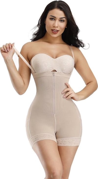 Chibaa - Slimming Bodysuit - Nude - Maat: 4XL - Body Shaper - Shapewear - Corrigerende Body - Butt Lift - Afslank