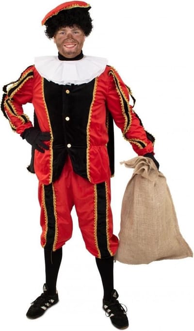 Piet plushe zwart/rood