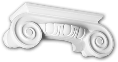 Halve zuilen kapiteel 115004 Profhome Zuil Sierelement Ionische stijl wit